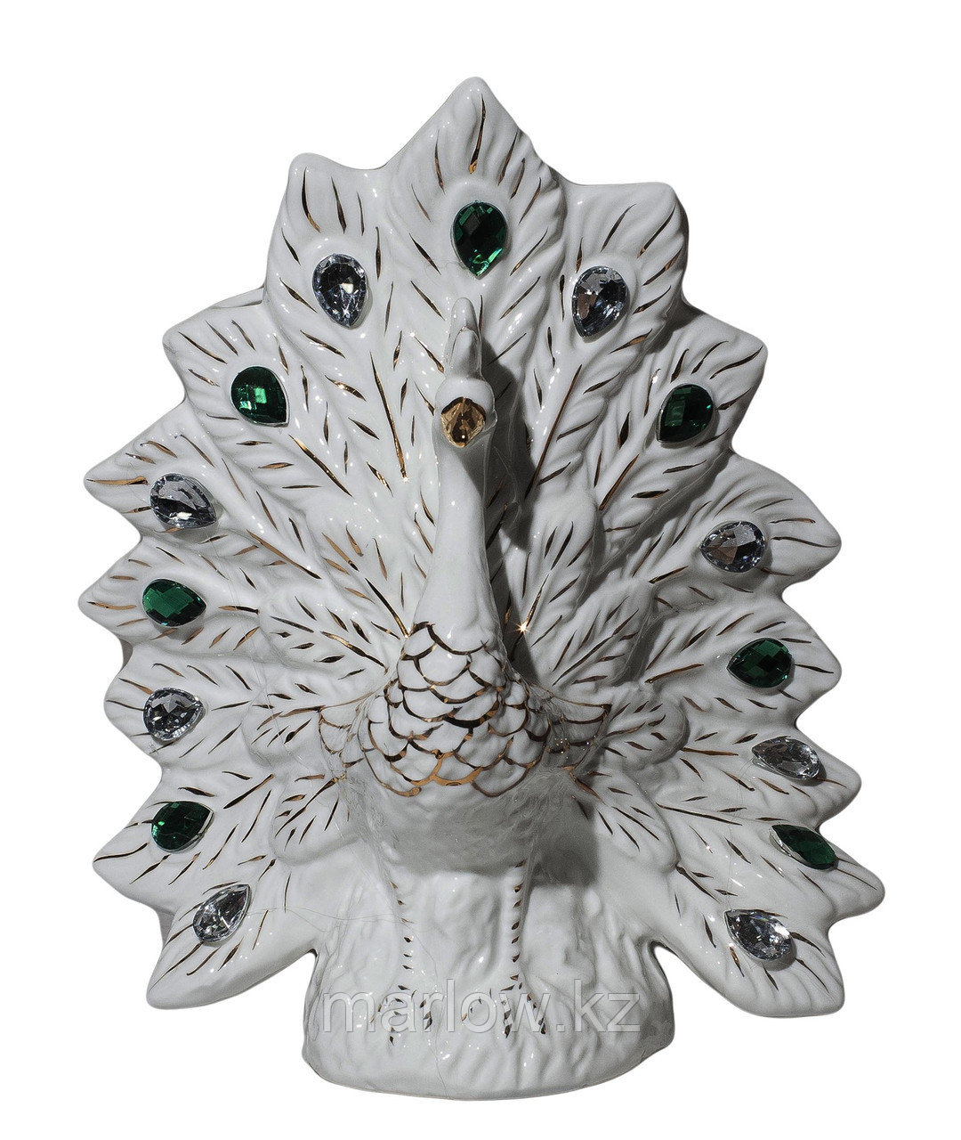 Ваза - сувенир "Павлин белый- К38" (керамика), 25х20см - фото 1 - id-p111414887