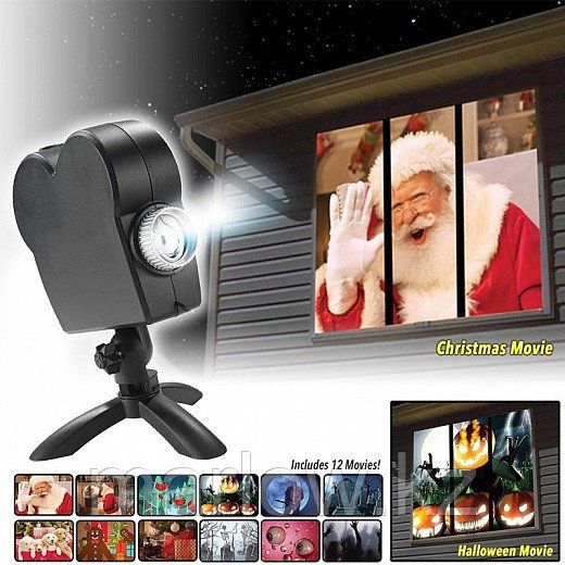 Оконный проектор Star Shower Window Wonderland Projector, 12 мультфильмов - фото 4 - id-p111420576
