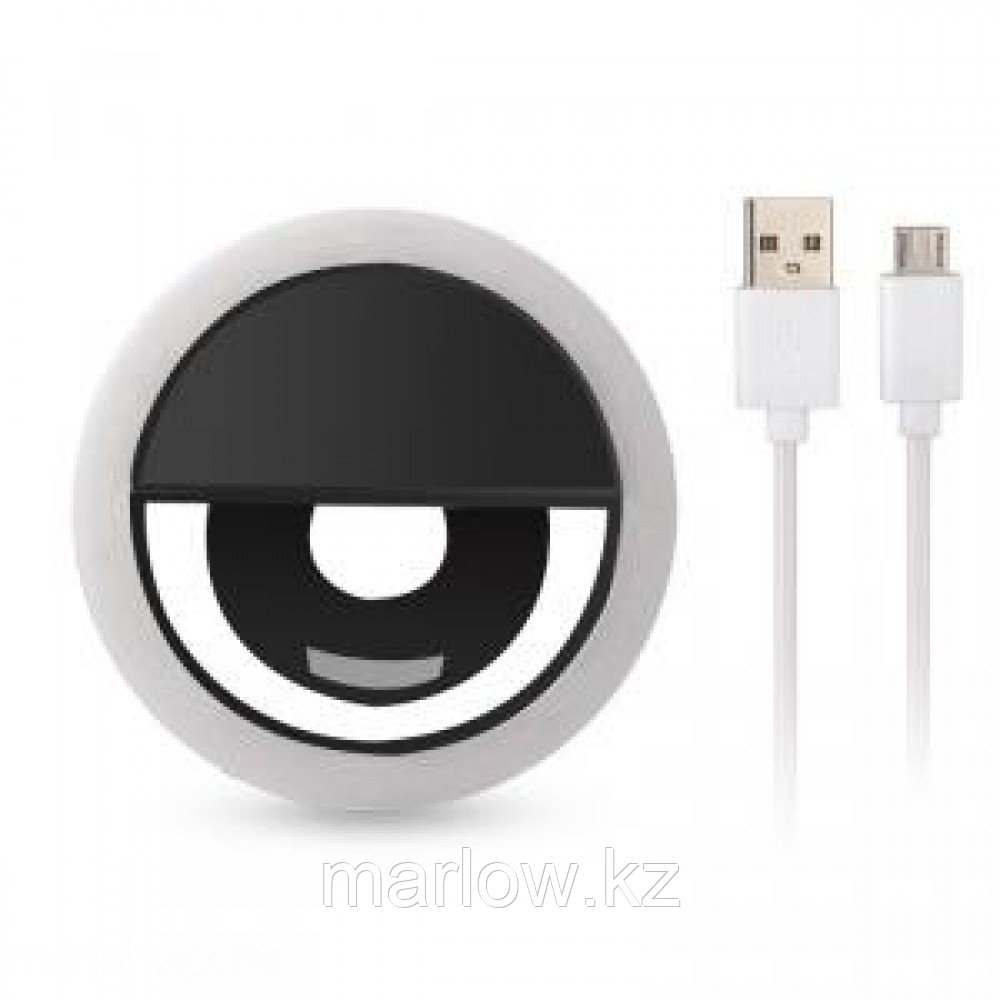 Селфи кольцо - Selfie Ring Light от USB, черное - фото 2 - id-p111419614