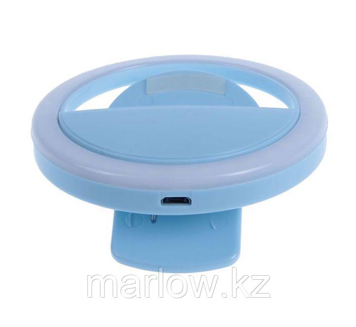 Селфи кольцо - Selfie Ring Light от USB, голубое - фото 3 - id-p111419615