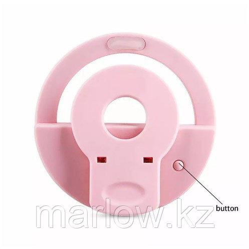 Селфи кольцо - Selfie Ring Light от USB, розовое - фото 5 - id-p111419616