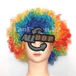 Парик карнавальный цветной для клоуна (разноцветный объемный)