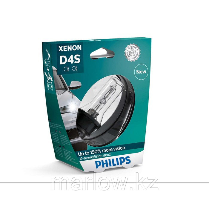 Лампа автомобильная Philips X-tremeVision, D4S, 42 В, 35 Вт, P32d-5 - фото 2 - id-p111427484