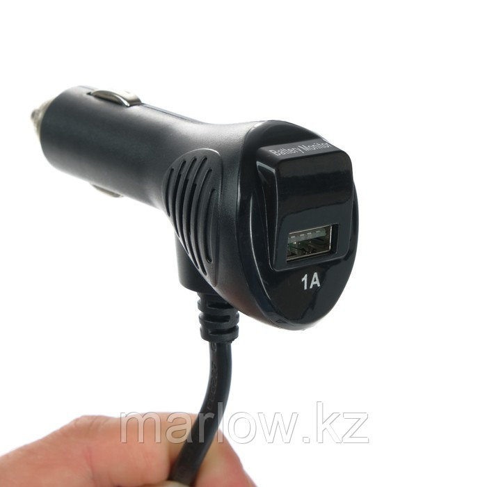 Разветвитель прикуривателя с вольтметром, 2 гнезда, 1 USB 1 А, провод 70 см - фото 4 - id-p111426522