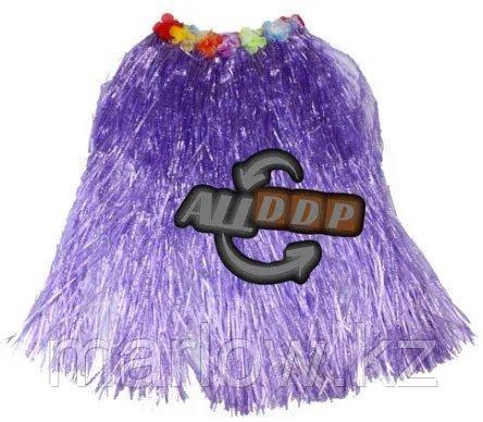 Юбка гавайская фиолетовая с цветами 40 см - фото 1 - id-p111425550