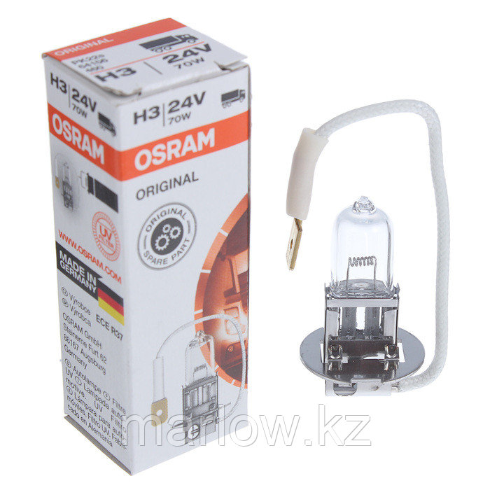 Лампа автомобильная Osram, H3, 24 В, 70 Вт, PK22s - фото 1 - id-p111428508