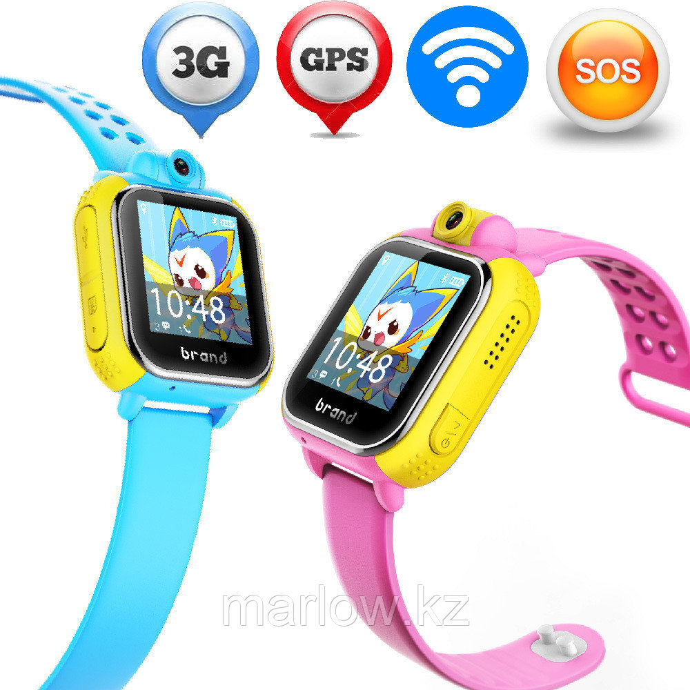 Умные детские часы Q100 c GPS трекером и камерой, розовый - фото 2 - id-p111419683