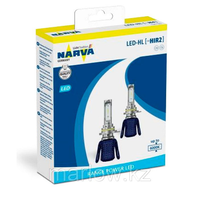 Лампа светодиодная NARVA Range Power LED 12 В, HIR2, 16 Вт, 6000K, набор 2 шт, 18015 - фото 2 - id-p111429502