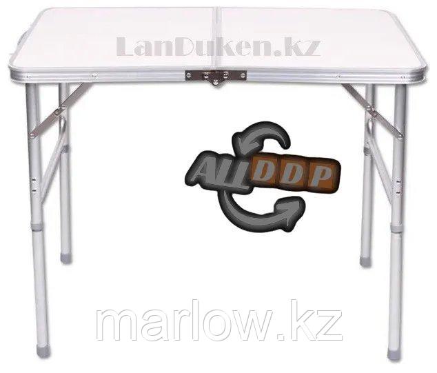 Раскладной стол и стулья для пикника в чемодане FOLDING TABLE "90* 60* 70 см" (туристический столик) светлый - фото 2 - id-p111423599