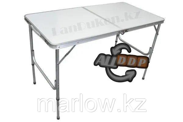 Раскладной стол и стулья для пикника в чемодане FOLDING TABLE "90* 60* 70 см" (туристический столик) светлый - фото 5 - id-p111423599