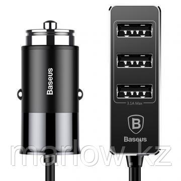 Автомобильная зарядка Baseus Enjoy Together 2.4A 4xUSB Car Charger, чёрный - фото 1 - id-p111422626