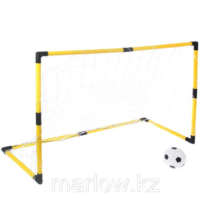 Ворота футбольные «Весёлый футбол» с сеткой, с мячом - фото 2 - id-p111431491