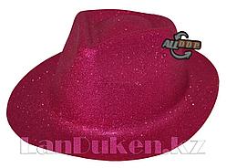 Шляпа карнавальная блестящая (розовая)