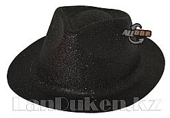 Шляпа карнавальная блестящая (черная)