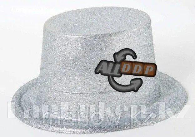 Шляпа карнавальная блестящая (серая) - фото 1 - id-p111425600