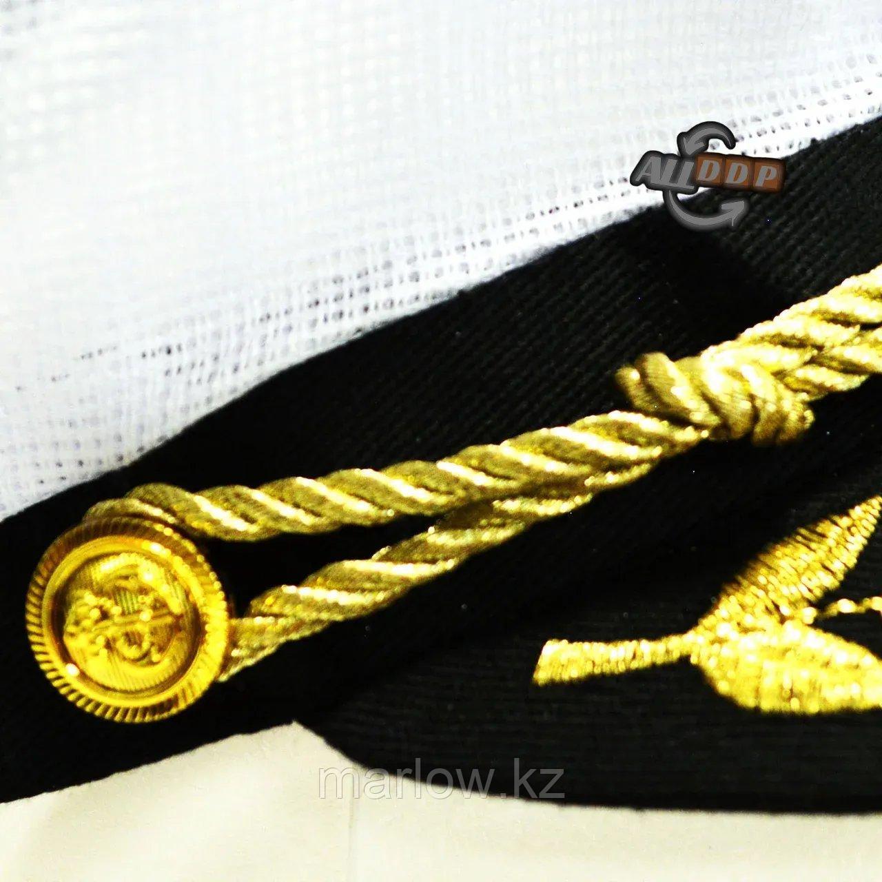 Морская фуражка капитана с морской символикой белая - фото 6 - id-p111425612