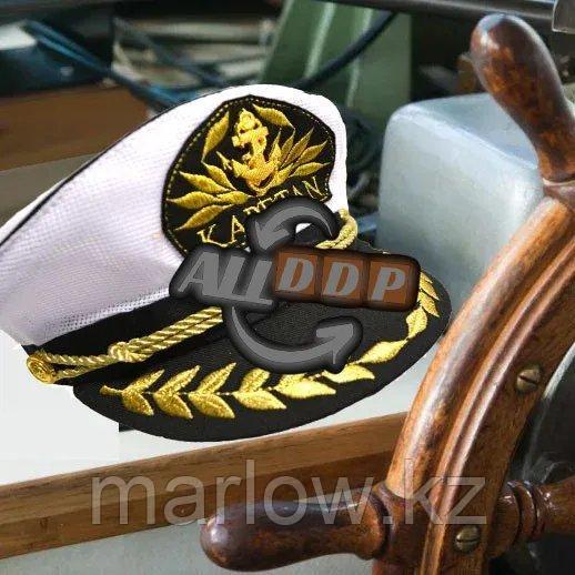 Морская фуражка капитана с морской символикой белая - фото 8 - id-p111425612