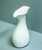 Декоративная настольная ваза (керамика, белая), 16см