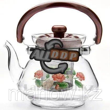 Заварочный стеклянный чайник "Tea and Coffee pot" 1400 ml с ситечком - фото 1 - id-p111424673