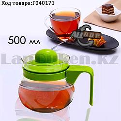 Чайник заварочный стеклянный с удобной ручкой для заварки кофе, чая 500 мл XY-501 в ассортименте