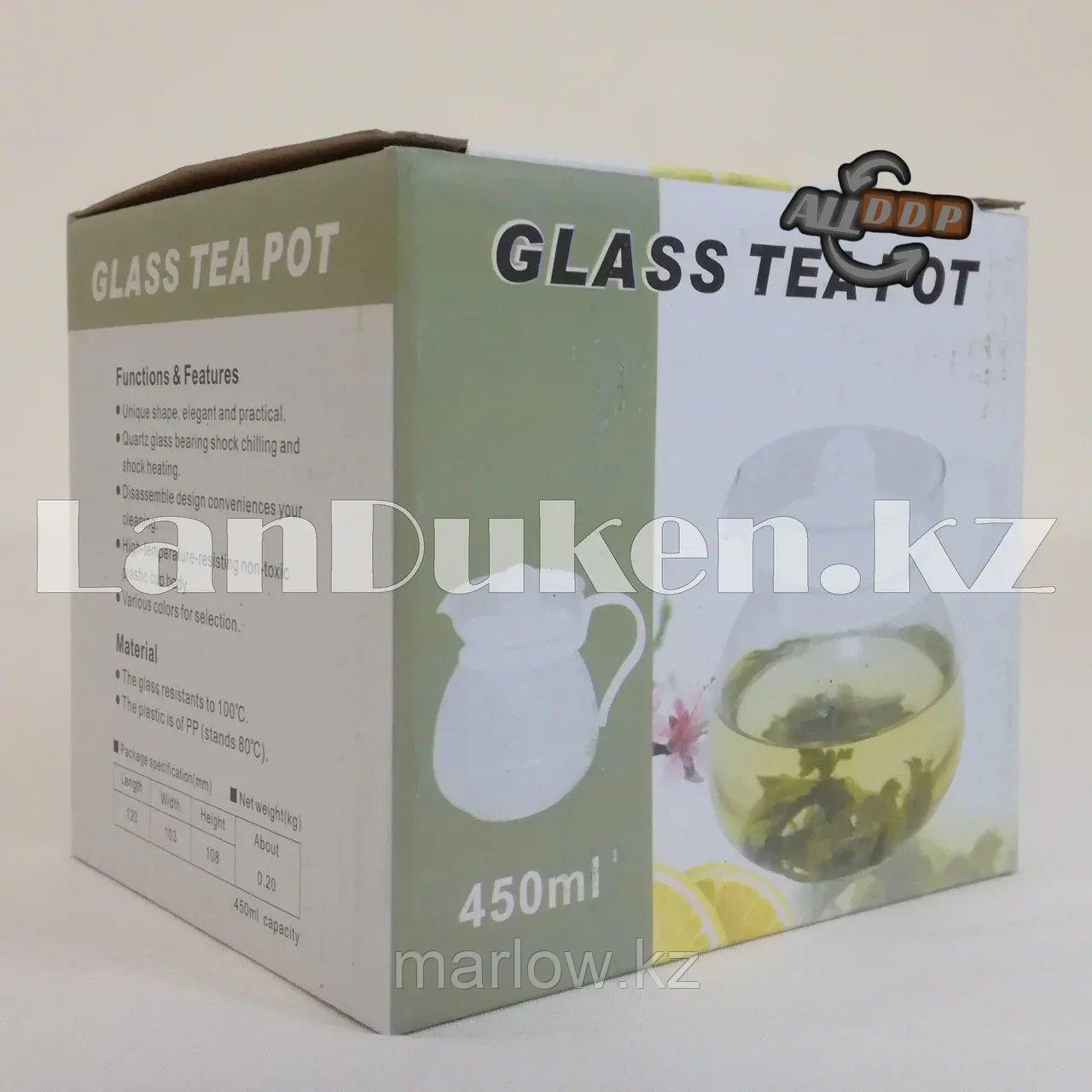Заварочный чайник Glass tea pot 0.45 л стеклянный в ассротименте - фото 10 - id-p111424680