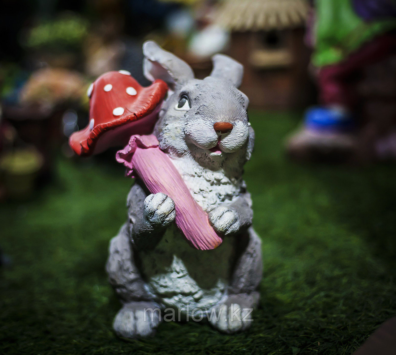Декоративная садовая фигурка "Заяц с грибом" - фото 1 - id-p111415084