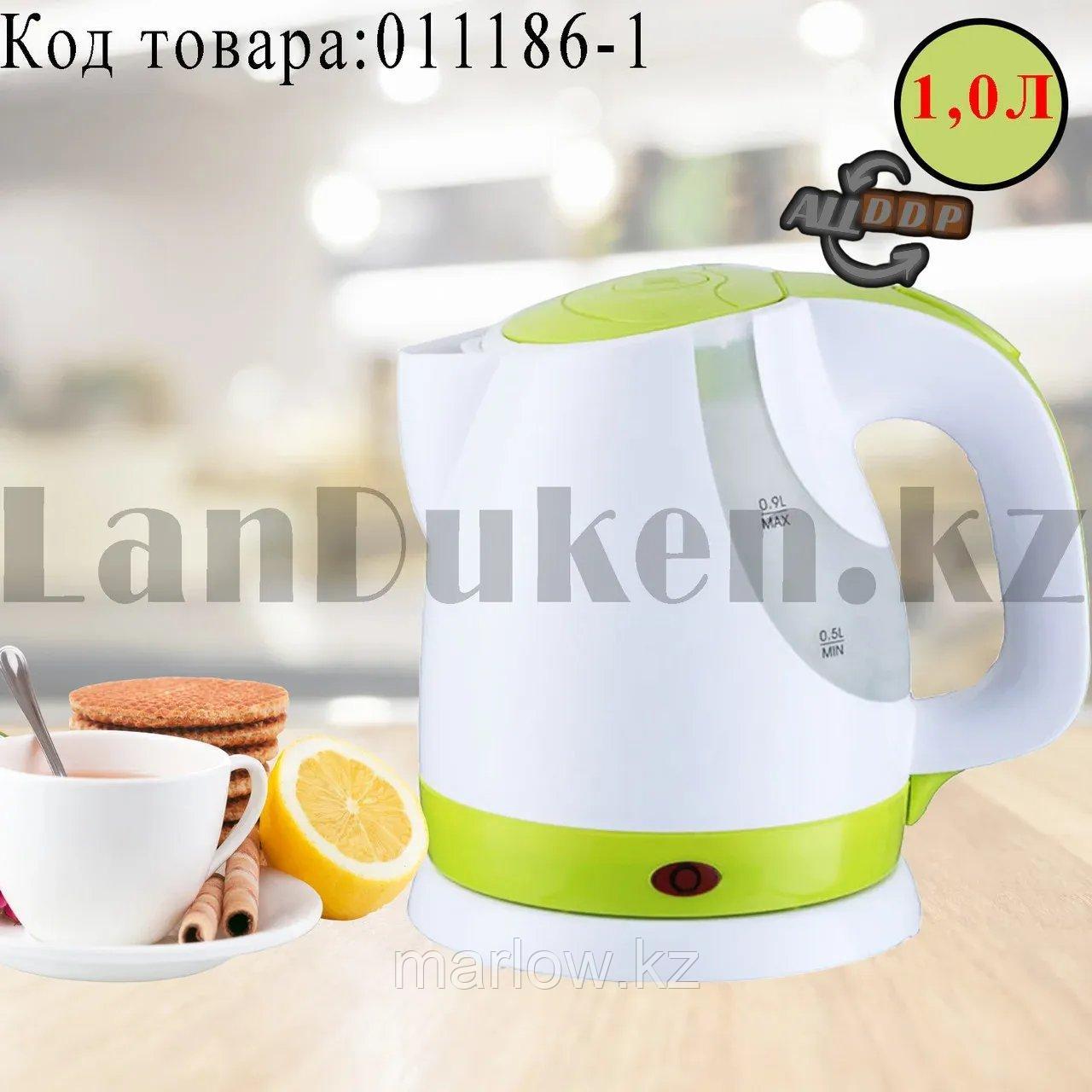Электрический чайник с функцией авто отключения SDH-203 зеленого цвета - фото 1 - id-p111425668
