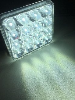 Светодиодные лампы в фары / Противотуманные фары 2шт светодиодные LED на авто /12-24V/ 16 диодов /4 ... - фото 6 - id-p111413994