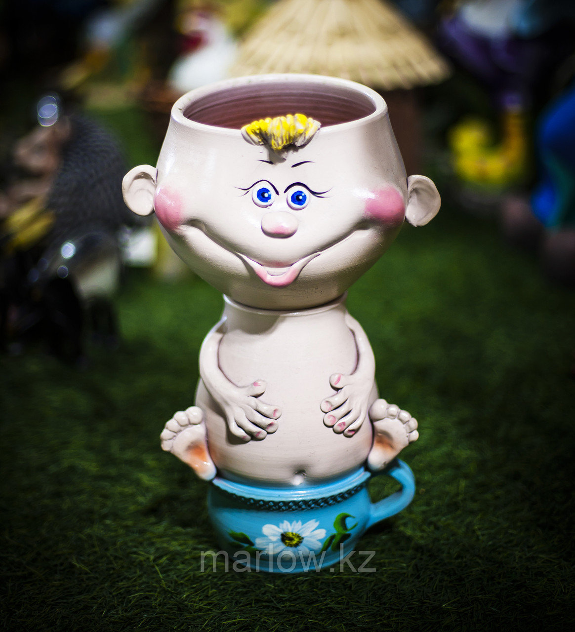 Декоративное кашпо для цветов "Малыш на горшке" - фото 1 - id-p111415099