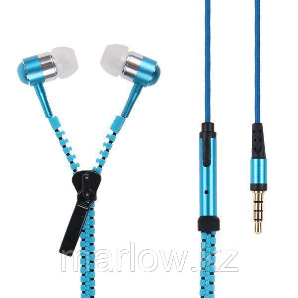 Наушники на молнии Zipper, голубые - фото 1 - id-p111416899