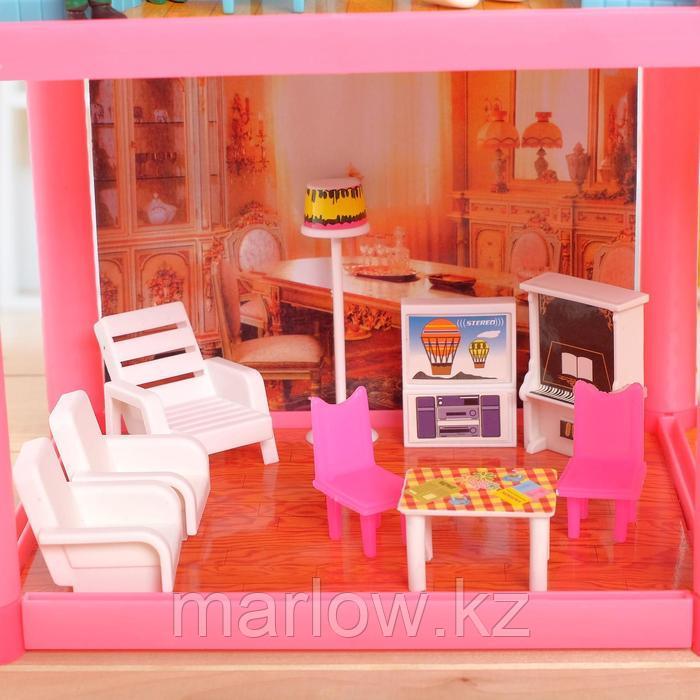 Пластиковый домик для кукол, двухэтажный, с аксессуарами - фото 5 - id-p111431597