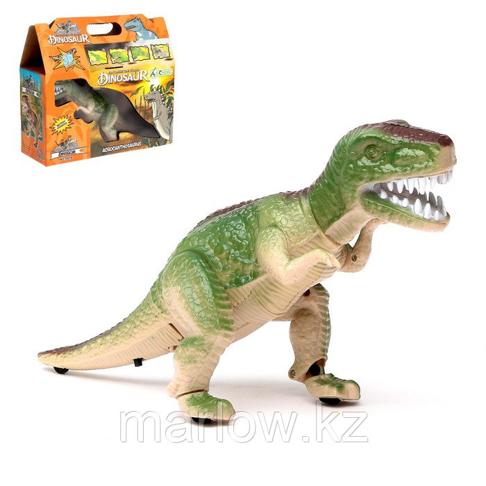 Динозавр «Рекс» работает от батареек, световые и звуковые эффекты. цвета МИКС - фото 1 - id-p111431623
