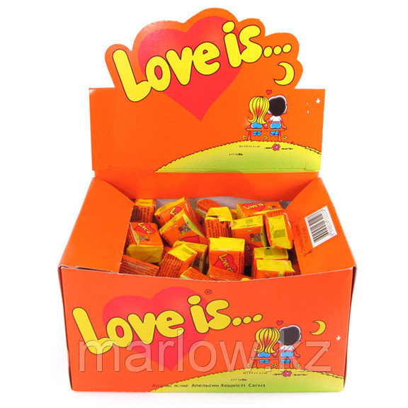 Жвачка Love is - апельсин-ананас (блок 100 шт) - фото 2 - id-p111416920