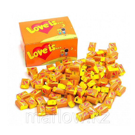 Жвачка Love is - апельсин-ананас (блок 100 шт) - фото 3 - id-p111416920