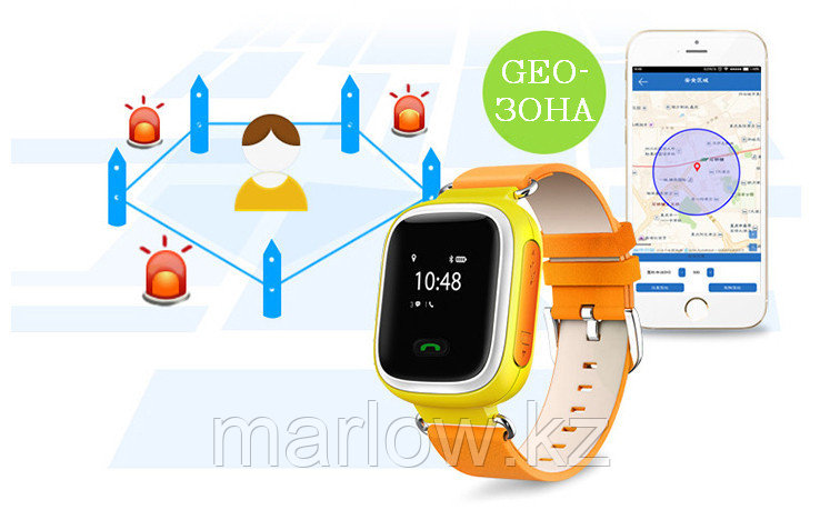 Smart Baby Watch Q60 - детские часы с GPS, оранжевые - фото 2 - id-p111416930