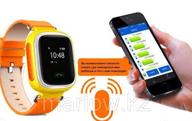 Smart Baby Watch Q60 - детские часы с GPS, оранжевые - фото 3 - id-p111416930