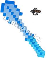 Светящаяся булава Майнкрафт (Minecraft) с звуковым эффектом голубая 52 см