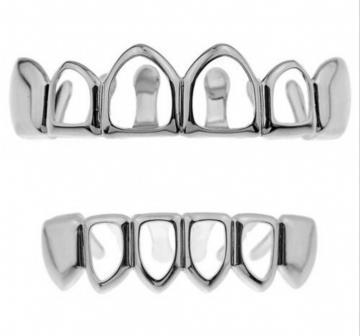 Грилзы, с открытыми зубами, серебро - фото 2 - id-p111418884