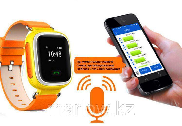 Smart Baby Watch Q80 (Смат Бэйби Воч) - умные детские часы с GPS и Wi-Fi, оранжевые - фото 5 - id-p111416933