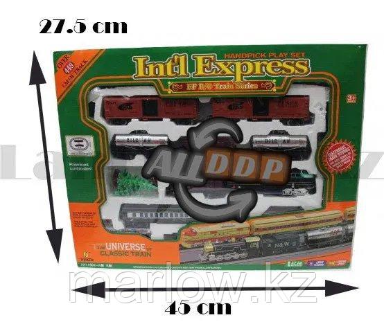 Набор игрушечный железная дорога и поезд на батарейках со световым индикатором и музыкальным сопровождением - фото 2 - id-p111424756