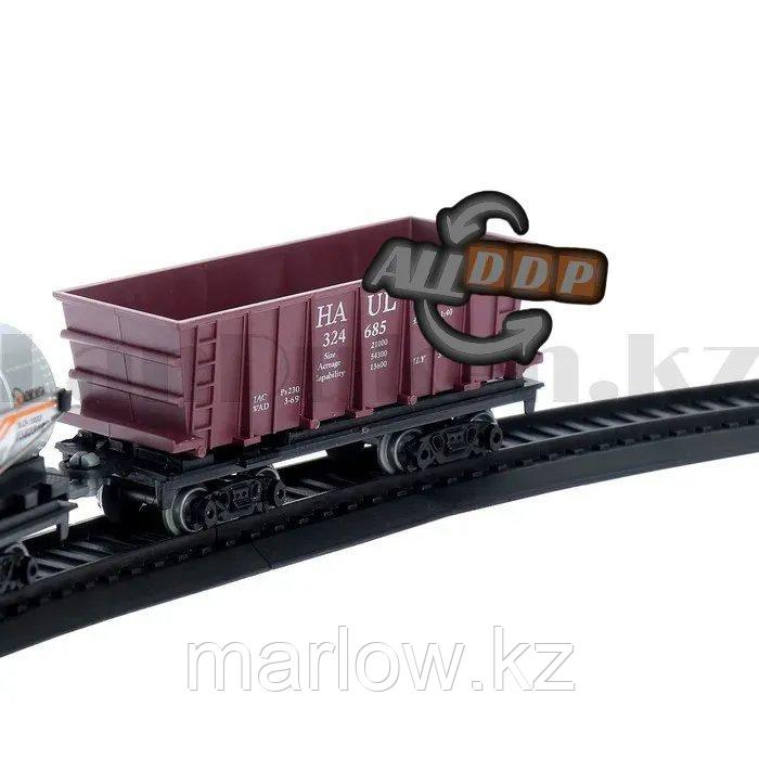 Набор игрушечный железная дорога и поезд на батарейках со световым индикатором и музыкальным сопровождением - фото 6 - id-p111424756