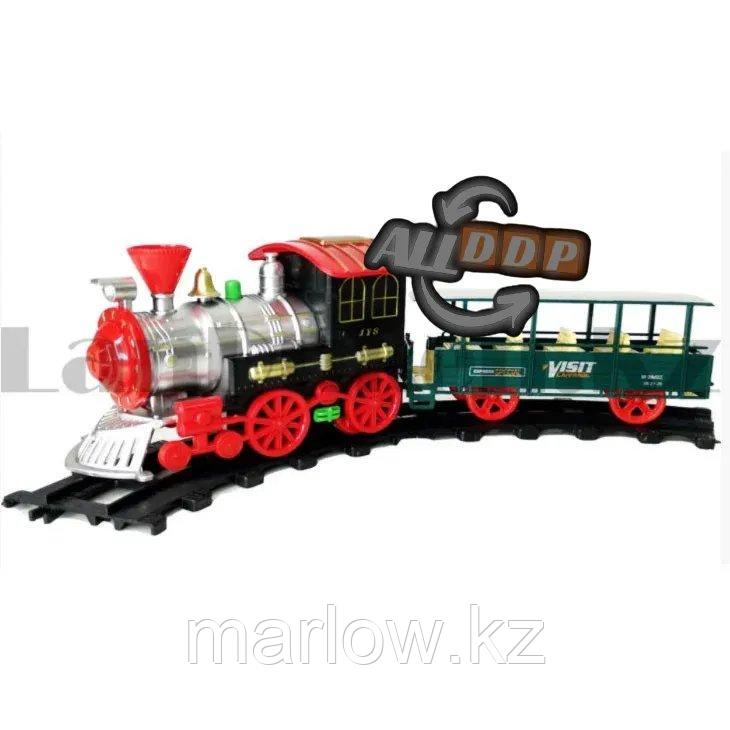 Игрушечный набор железная дорога и поезд со свето-звуковым сопровождением на 20 деталей Locomotive RailWay - фото 8 - id-p111424760