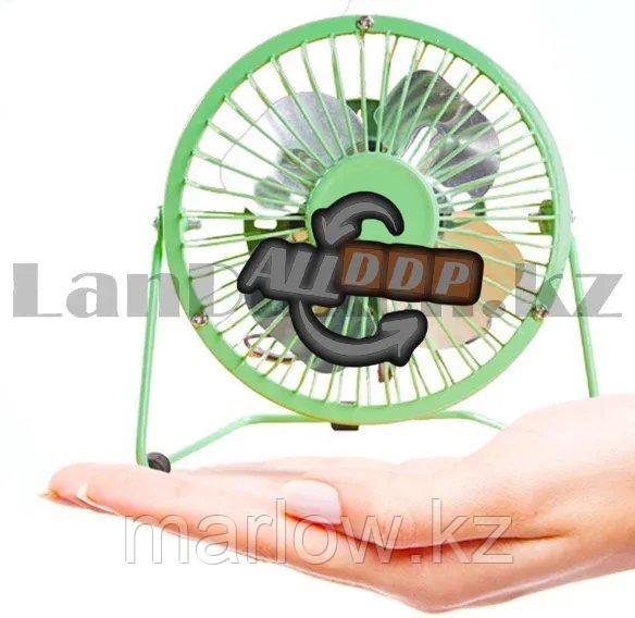 Настольный мини вентилятор USB (MINI FANS) зеленый - фото 4 - id-p111425746