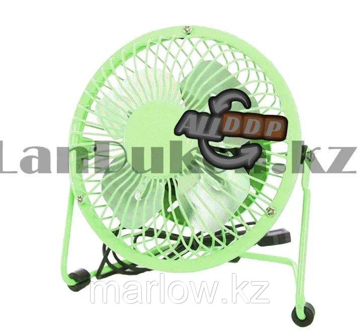 Настольный мини вентилятор USB (MINI FANS) зеленый - фото 7 - id-p111425746