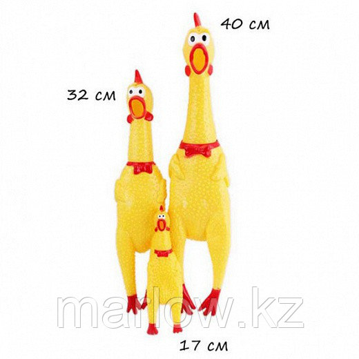 Кричащая (орущая) резиновая курица - 17 см - фото 4 - id-p111416969