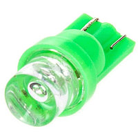 Лампа светодиодная T10(W5W), 24В, 1 диод без цоколя Конус Зелёная Skyway,