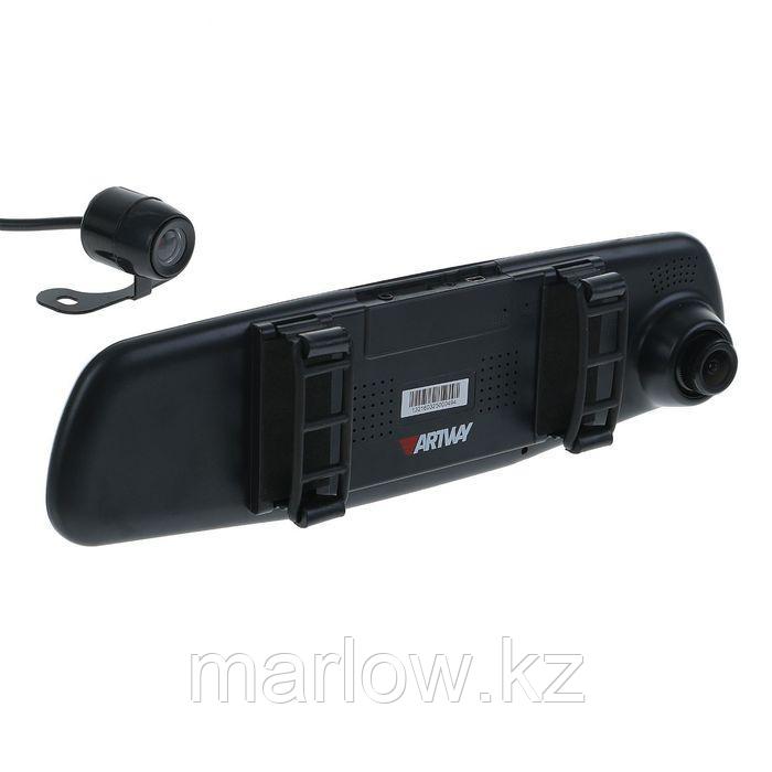 Видеорегистратор Artway AV-600, две камеры, 4.3" TFT, обзор 120°/90°, 1920x10800 HD - фото 1 - id-p111426752