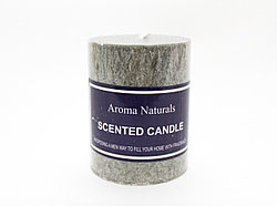 Ароматическая свеча, Aroma Naturals, серая, 8 см