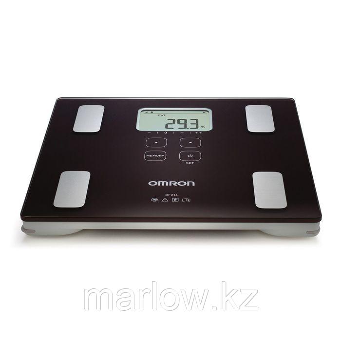 Весы напольные Omron BF-214, диагностические, до 150 кг, 4хААА, стекло, чёрные - фото 2 - id-p111433519