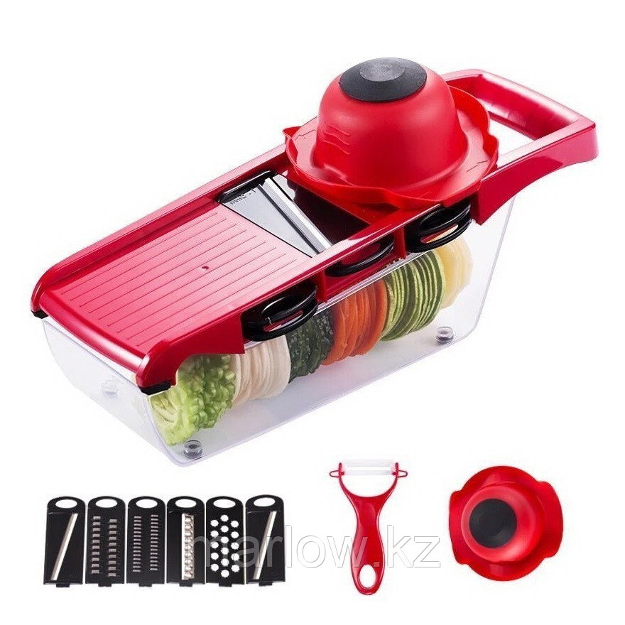 Терка-овощерезка Mandoline Slicer 6 in 1 c контейнером - фото 1 - id-p111422835